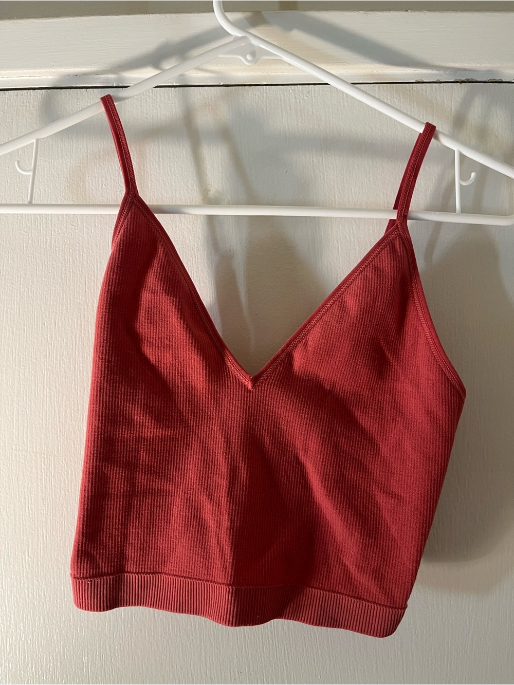Forever 21 Red Ribbed V-Neck Cami ❤️